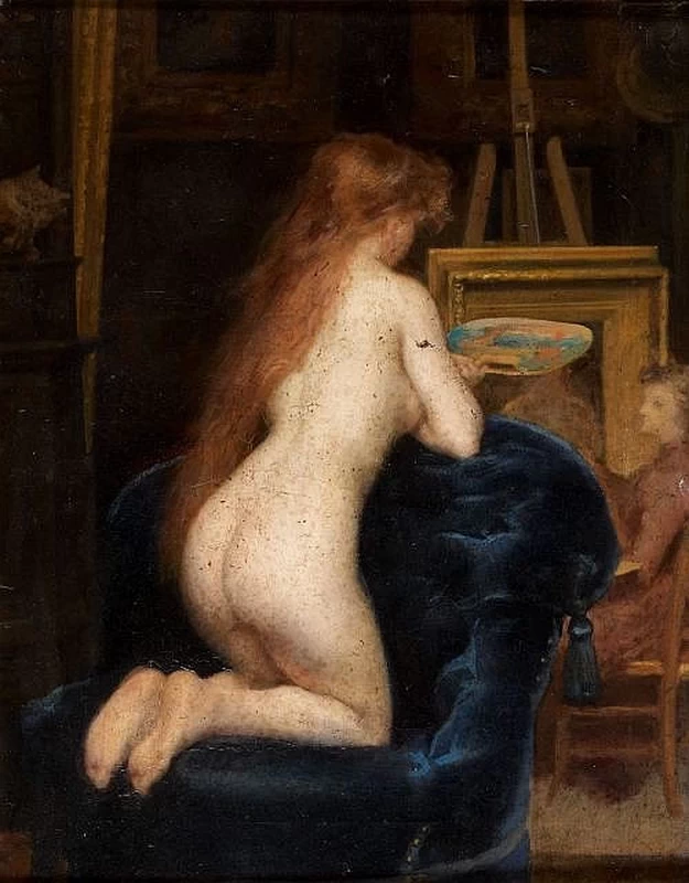Nudo nello studio